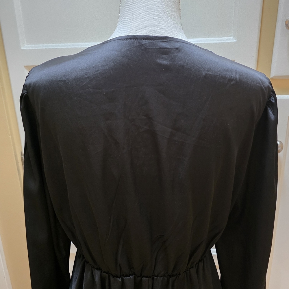 SHEIN Women's Elegant Black Lace Trim Tunic - Picture 11 of 13